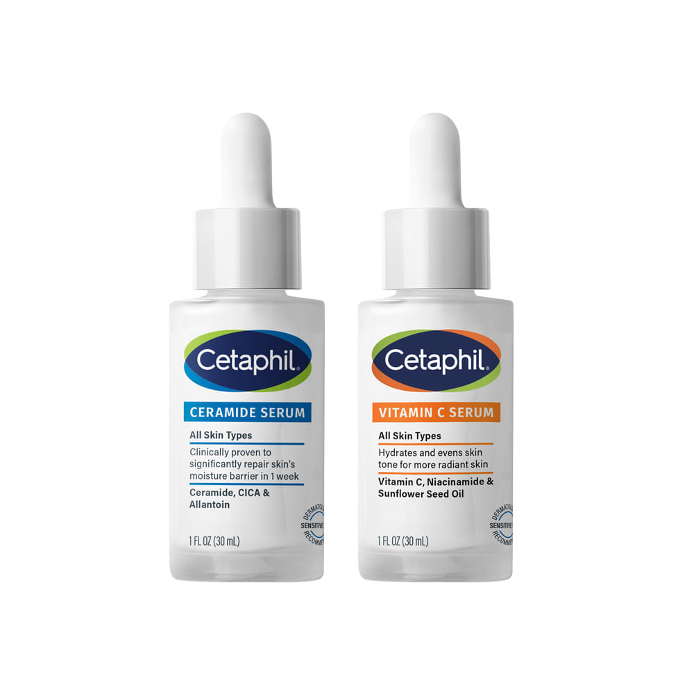 Combo Hidratante Cetaphil con Ceramidas y Vitamina C 60ml